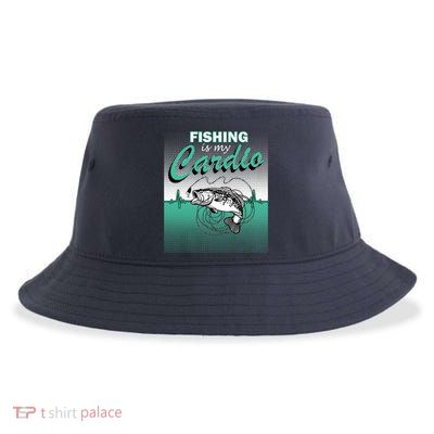 Fishing Is My Cardio Sustainable Bucket Hat