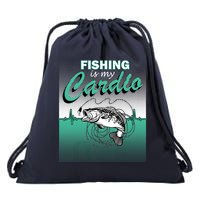Fishing Is My Cardio Drawstring Bag