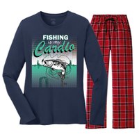 Fishing Is My Cardio Women's Long Sleeve Flannel Pajama Set 