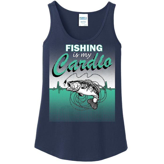 Fishing Is My Cardio Ladies Essential Tank