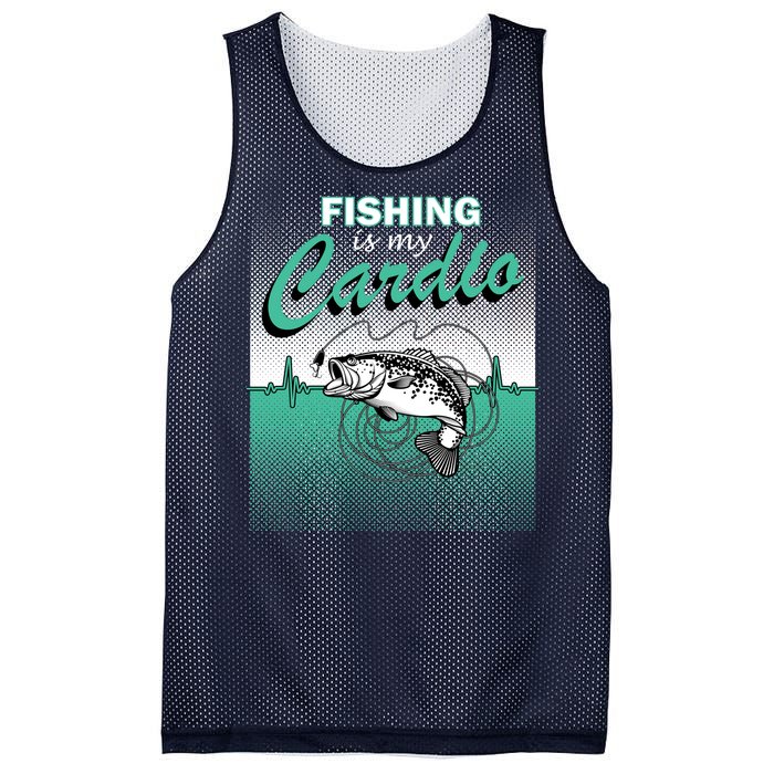 Fishing Is My Cardio Mesh Reversible Basketball Jersey Tank