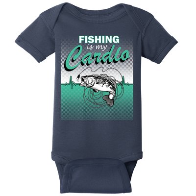 Fishing Is My Cardio Baby Bodysuit