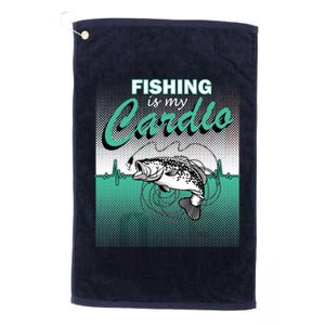 Fishing Is My Cardio Platinum Collection Golf Towel