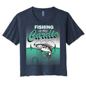 Fishing Is My Cardio Women's Crop Top Tee