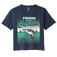 Fishing Is My Cardio Women's Crop Top Tee