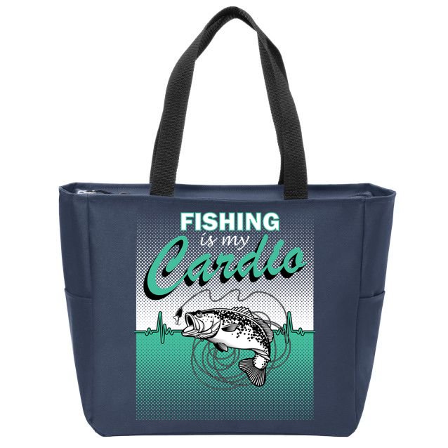Fishing Is My Cardio Zip Tote Bag
