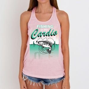 Fishing Is My Cardio Women's Knotted Racerback Tank