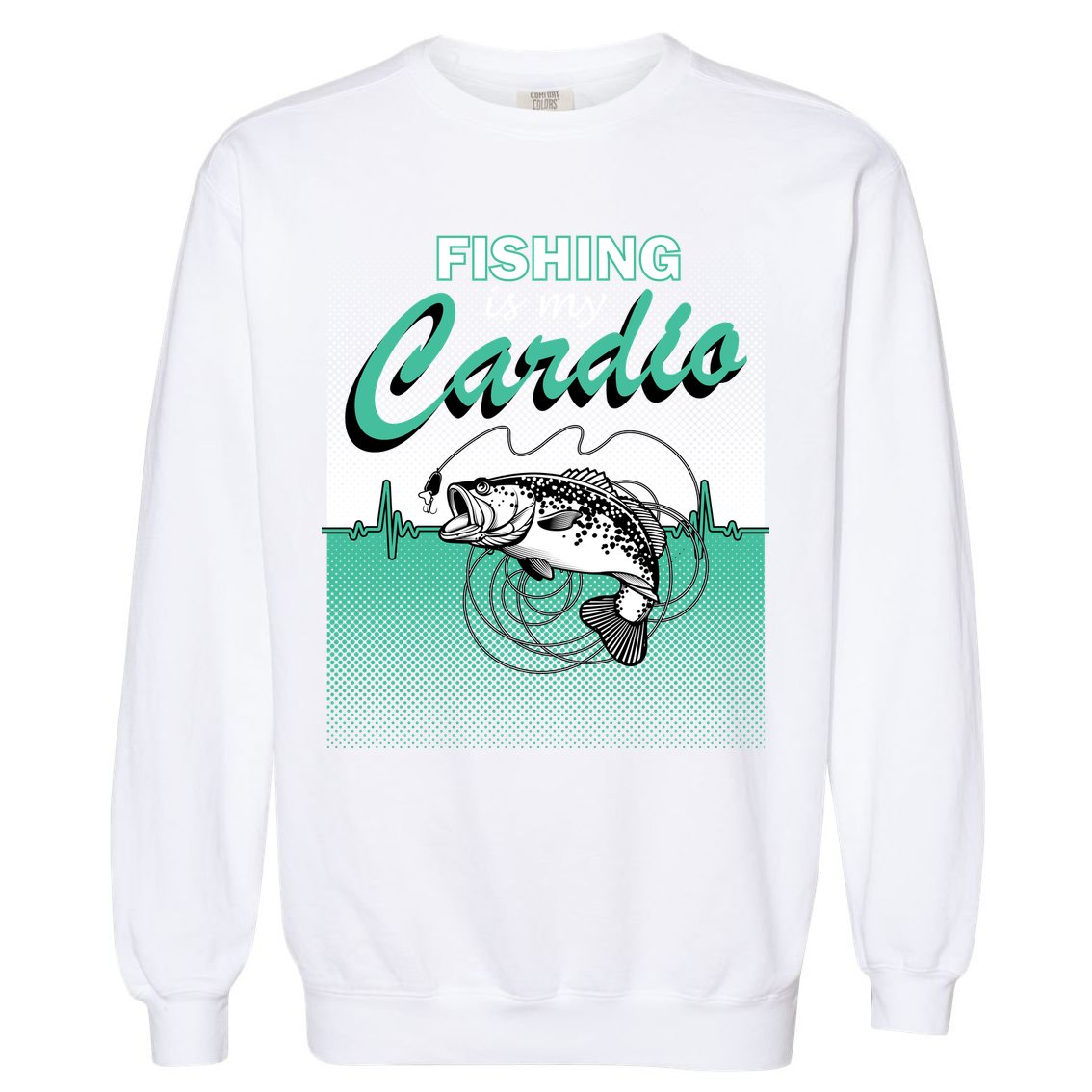 Fishing Is My Cardio Garment-Dyed Sweatshirt