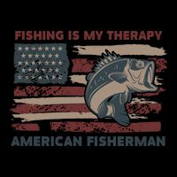 Fishing Is My Therapy American Fisherman 16 in Basic Backpack