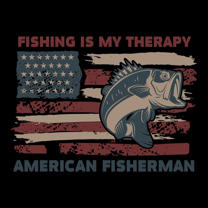 Fishing Is My Therapy American Fisherman 16 in Basic Backpack