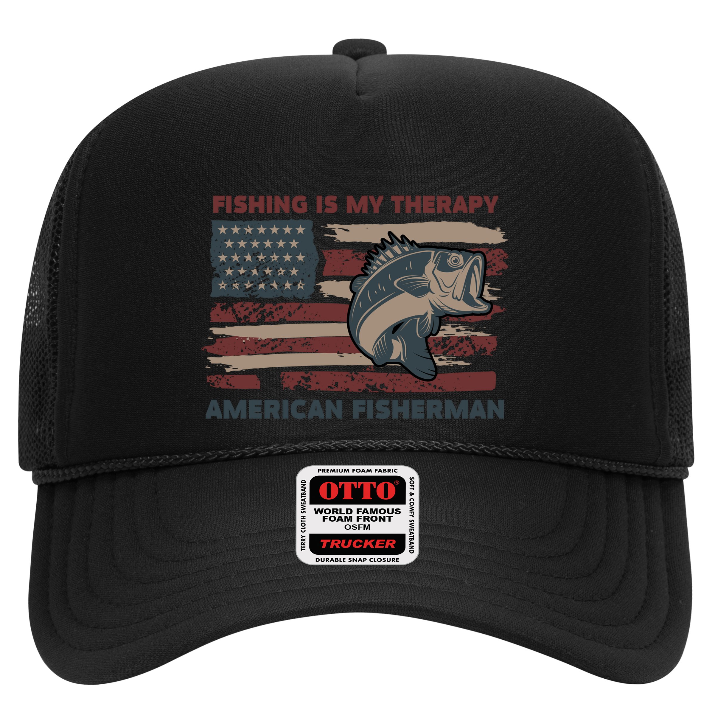 Fishing Is My Therapy American Fisherman Hat