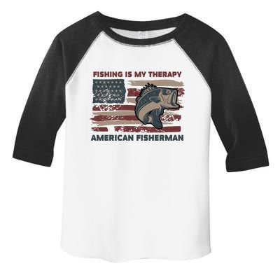 Fishing Is My Therapy American Fisherman Toddler Fine Jersey T-Shirt