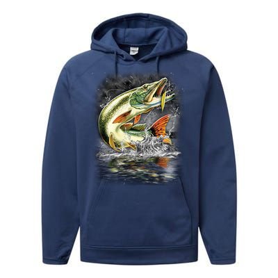 Fishing: Jumping Pike Performance Fleece Hoodie