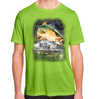 Fishing Jumping Striped Bass Adult ChromaSoft Performance T-Shirt