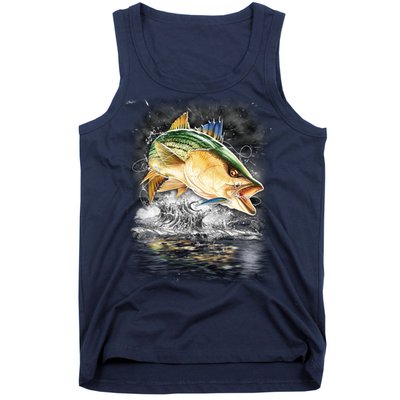 Fishing Jumping Striped Bass Tank Top