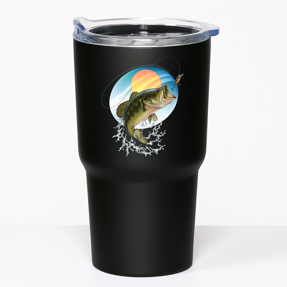 Fishing Leaping Bass  Tumbler