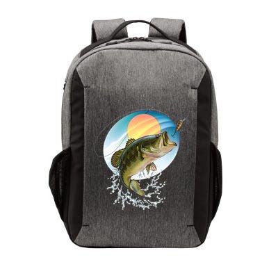 Fishing Leaping Bass  Vector Backpack