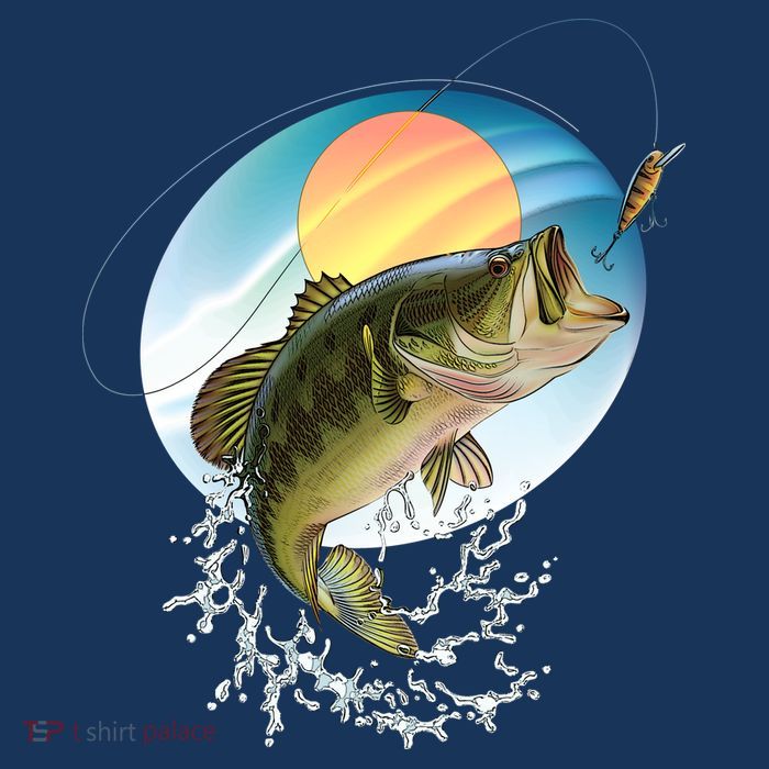 Fishing Leaping Bass  T-Shirt
