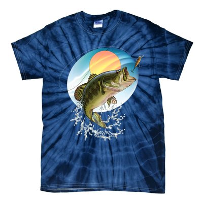 Fishing Leaping Bass  Tie-Dye T-Shirt