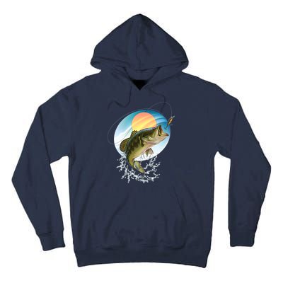 Fishing Leaping Bass  Tall Hoodie