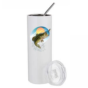 Fishing Leaping Bass  Stainless Steel Tumbler