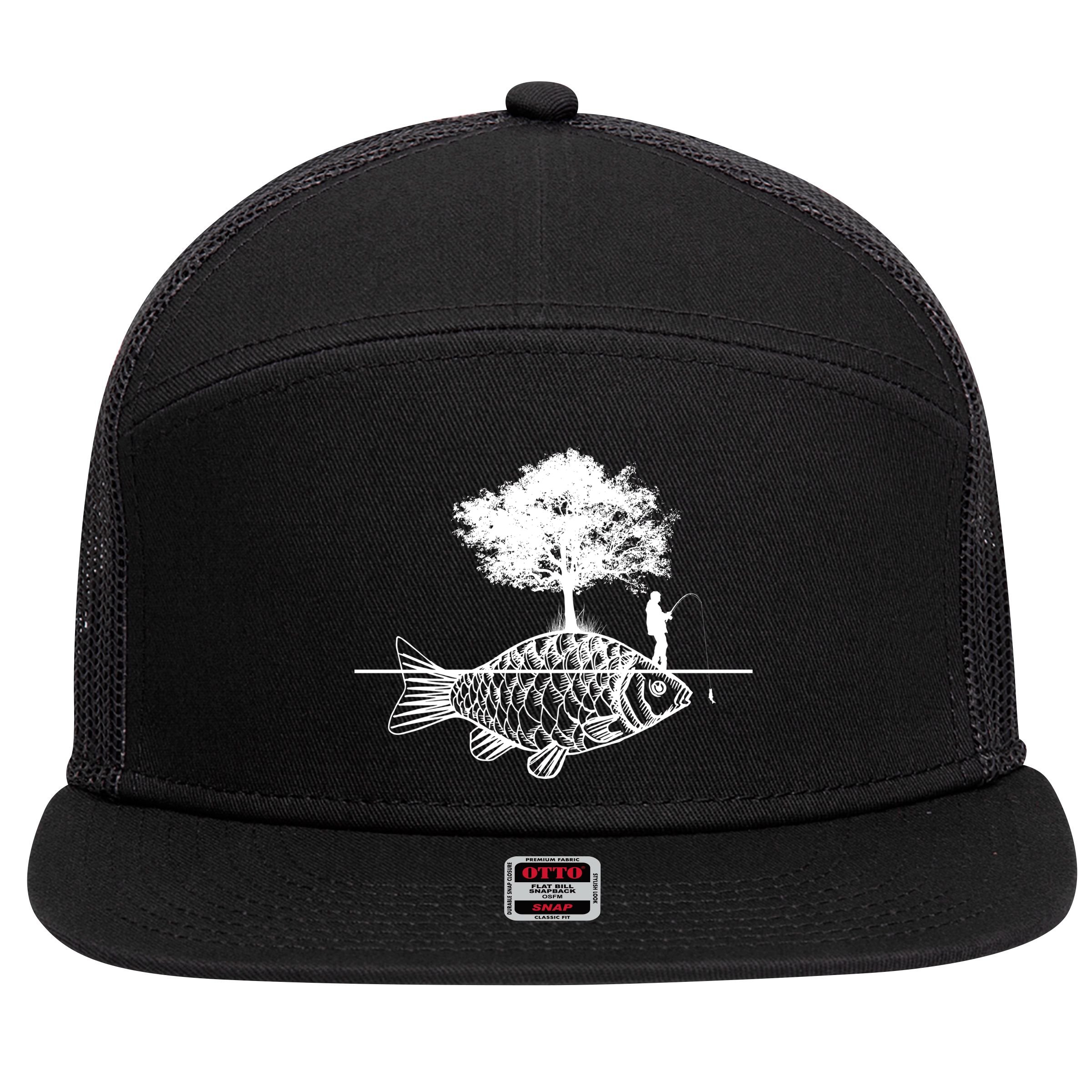 Fishing Life 7 Panel Mesh Trucker Snapback Hat