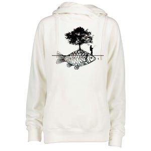 Fishing Life Womens Funnel Neck Pullover Hood