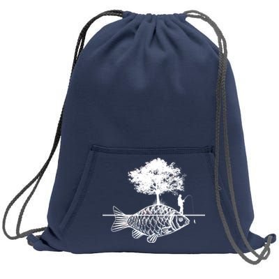 Fishing Life Sweatshirt Cinch Pack Bag