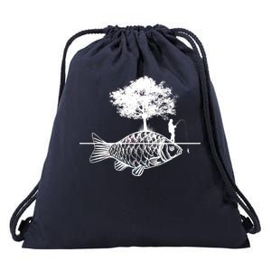 Fishing Life Drawstring Bag