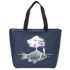 Fishing Life Zip Tote Bag