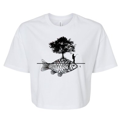 Fishing Life Bella+Canvas Jersey Crop Tee