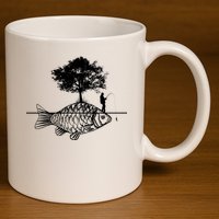 Fishing Life 11oz C Handle Ceramic Mug