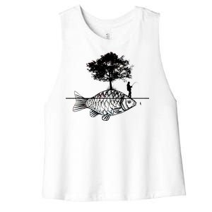 Fishing Life Women's Racerback Cropped Tank