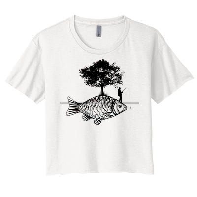 Fishing Life Women's Crop Top Tee