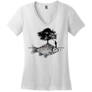 Fishing Life Women's V-Neck T-Shirt