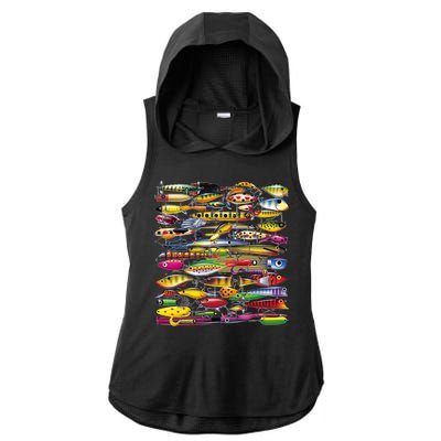 Fishing Lures Ladies PosiCharge Tri-Blend Wicking Draft Hoodie Tank