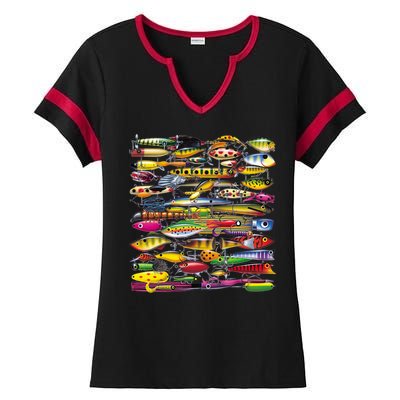 Fishing Lures Ladies Halftime Notch Neck Tee