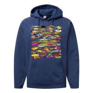 Fishing Lures Performance Fleece Hoodie