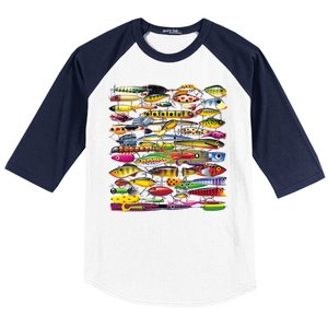 Fishing Lures Baseball Sleeve Shirt