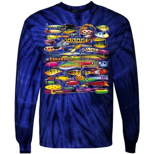 Fishing Lures Tie-Dye Long Sleeve Shirt