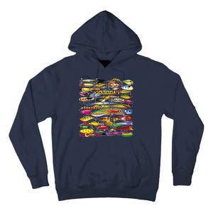 Fishing Lures Tall Hoodie