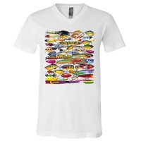 Fishing Lures V-Neck T-Shirt