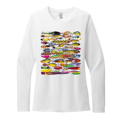 Fishing Lures Womens CVC Long Sleeve Shirt