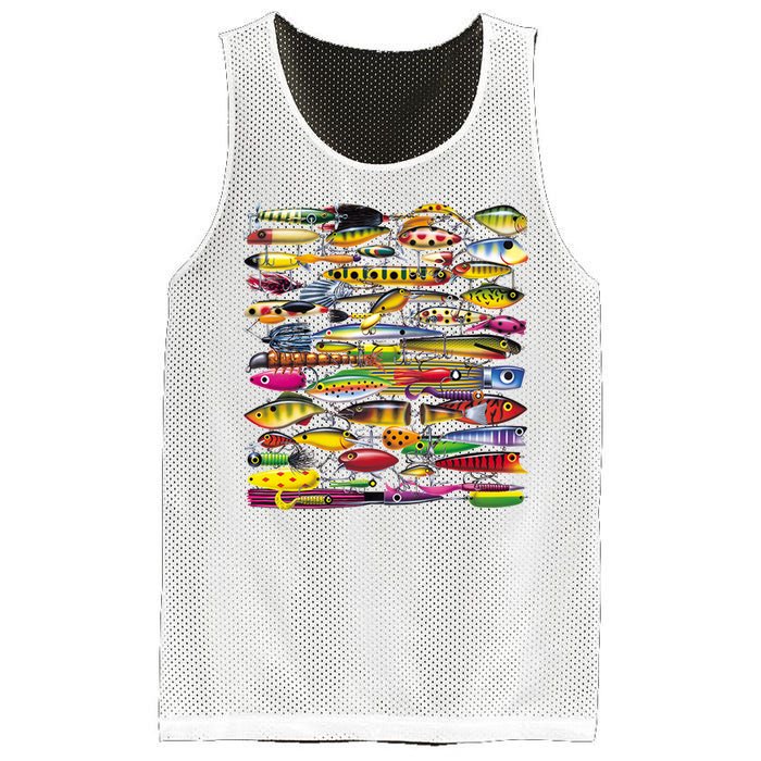 Fishing Lures Mesh Reversible Basketball Jersey Tank