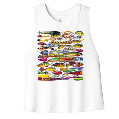 Fishing Lures Women's Racerback Cropped Tank