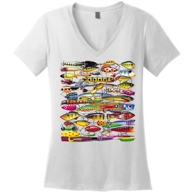 Fishing Lures Women's V-Neck T-Shirt