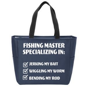 Fishing Master Specializing Zip Tote Bag