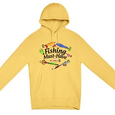 Fishing Must-Have Fishing Lures Premium Pullover Hoodie