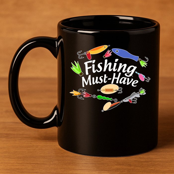 Fishing Must-Have Fishing Lures 11oz C Handle Ceramic Mug