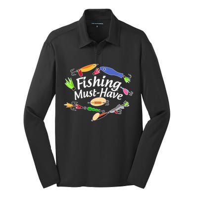 Fishing Must-Have Fishing Lures Silk Touch Performance Long Sleeve Polo